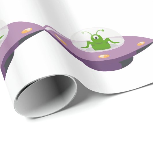 Alien Space Ship Kinder Cadeaupapier (Rol Hoek)