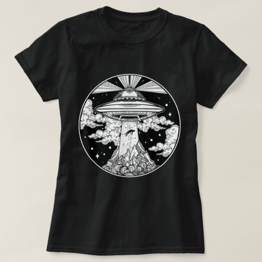 Alien Space Tattoo TShirt - UFO 51-gebied Roswell  (Design voorkant)