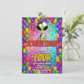 Alien Space UFO Raketschip Kosmische Verjaardag Ui Kaart (Staand voorkant)