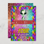 Alien Space UFO Raketschip Kosmische Verjaardag Ui Kaart (Voorkant / Achterkant)