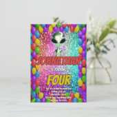 Alien Space UFO Raketschip Kosmische Verjaardag Ui Kaart (Staand voorkant)