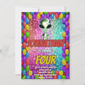 Alien Space UFO Raketschip Kosmische Verjaardag Ui Kaart (Voorkant)