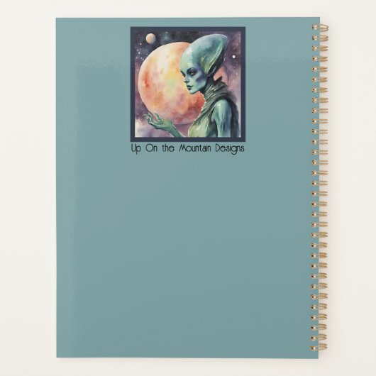 Alien Space Woman Planner (Achterkant)
