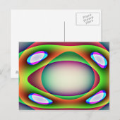 Alien Spaceship Briefkaart (Voorkant / Achterkant)