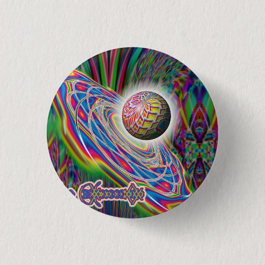 Alien Spaceship Button (Voorkant)