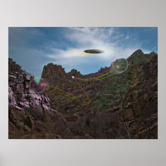 Alien Spaceship Colorado Canyon Poster (Voorkant)