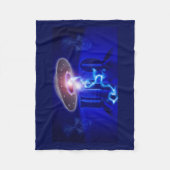 Alien Spaceship Fleece Deken (Voorkant)