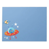 Alien Spaceship Notitieblok (Voorkant)