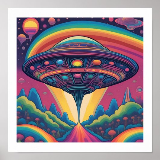 Alien Spaceship Poster (Voorkant)
