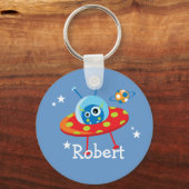 Alien Spaceship Sleutelhanger (Voorkant)