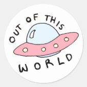 Alien Spaceship Sticker (Voorkant)