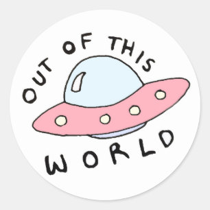 Alien Spaceship Sticker