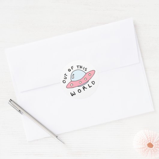 Alien Spaceship Sticker (Envelop)