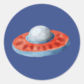 Alien Spaceship Sticker (Voorkant)