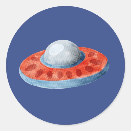 Alien Spaceship Sticker (Voorkant)