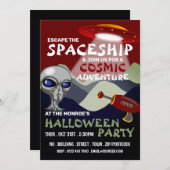 Alien Spaceship Theme, Escape Room, Halloween Kaart (Voorkant / Achterkant)