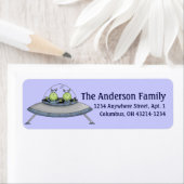 Alien Spaceship Theme Return Adres Label 2 (Insitu)