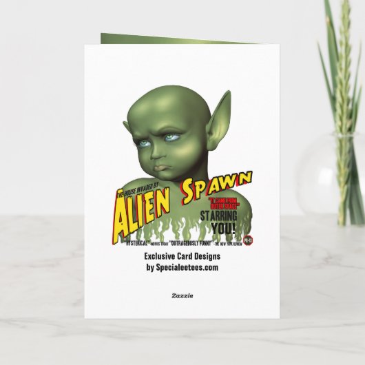 Alien Spawn B-Movie Poster Verjaardag Kaart (Achterkant)
