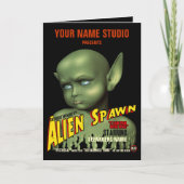 Alien Spawn B-Movie Poster Verjaardag Kaart (Voorkant)