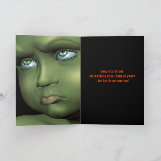 Alien Spawn B-Movie Poster Verjaardag Kaart (Binnen)