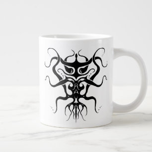 Alien Species Tribal Tattoo Design - zwart Grote Koffiekop