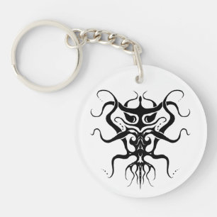 Alien Species Tribal Tattoo Design - zwarte Keycha Sleutelhanger