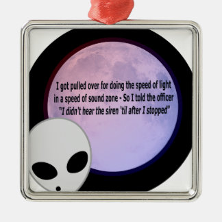 Alien Speed Joke.png Metalen Ornament