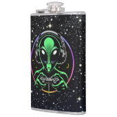 Alien Spelen Videospellen met Sterrenachtergrond Heupfles (Links)