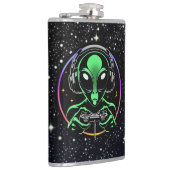 Alien Spelen Videospellen met Sterrenachtergrond Heupfles (Rechts)