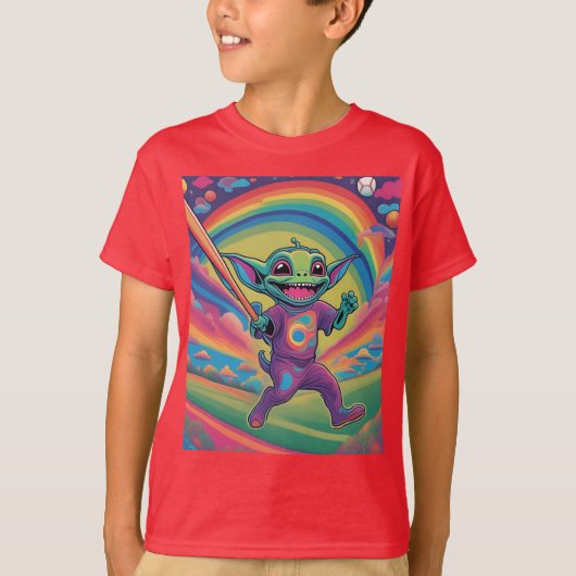 Alien Spelhonkbal T-shirt (Voorkant)