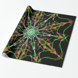 Alien Spider Web Mandala Spider Gifts Cadeaupapier