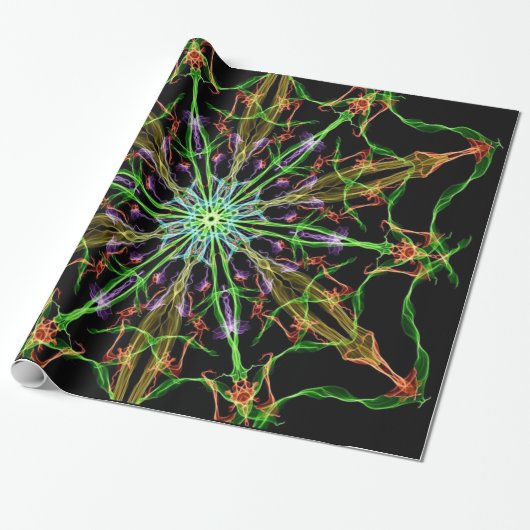 Alien Spider Web Mandala | Spider Gifts Cadeaupapier (Uitgerold)