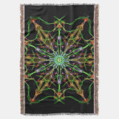 Alien Spider Web Mandala | Spider Gifts Deken (Voorkant Verticaal)