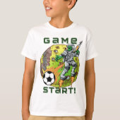 Alien Sports Athlete | Soccer Football Player Boy T-shirt (Voorkant)