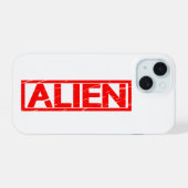 Alien Stamp iPhone 15 Case (Achterkant horizontaal)