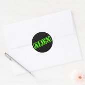 Alien Stamp Ronde Sticker (Envelop)