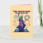 Alien Statue of Liberty 4 juli Kaart (Voorkant)
