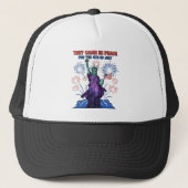 Alien Statue of Liberty 4 juli Trucker Pet (Voorkant)