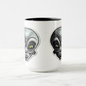 Alien Sticker Art Combo Mok, 15 oz Mok (Midden)