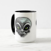 Alien Sticker Art Combo Mok, 15 oz Mok (Voorkant links)