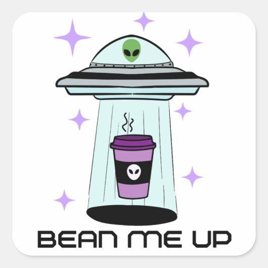 Alien Sticker Coffee Art (Voorkant)