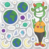 Alien Sticker Set (Voorkant)