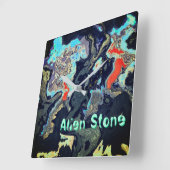 Alien Stone Exotic   Vierkante Klok (Hoek)