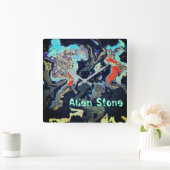 Alien Stone Exotic   Vierkante Klok (Huis)