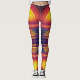 Alien Strand bij Zonsondergang Broek Leggings