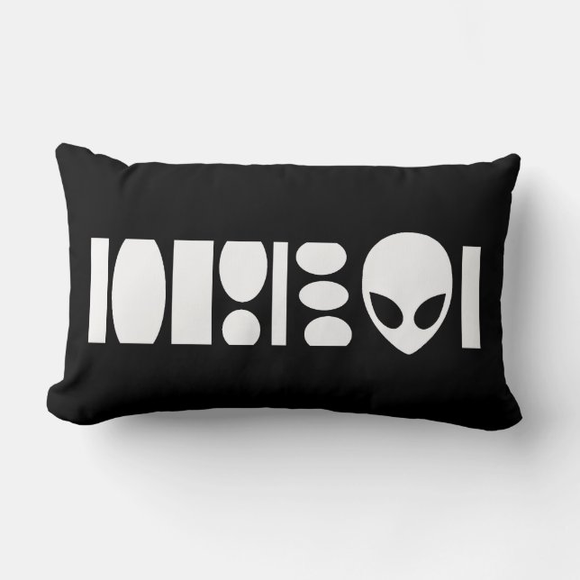 aLiEn Streepjescode! Kussen (Voorkant)