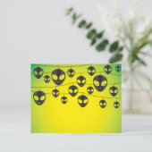 Alien string briefkaart (Staand voorkant)
