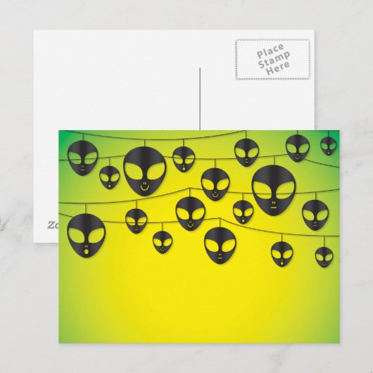 Alien string briefkaart (Voorkant / Achterkant)