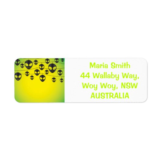 Alien string etiket (Voorkant)