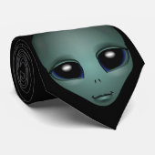 Alien Stropdassen geven grijze Alien Necktie Alien (Opgerold)